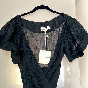 Mara Hoffman Adelina Wrap Cover Up. Black. M. NWT.